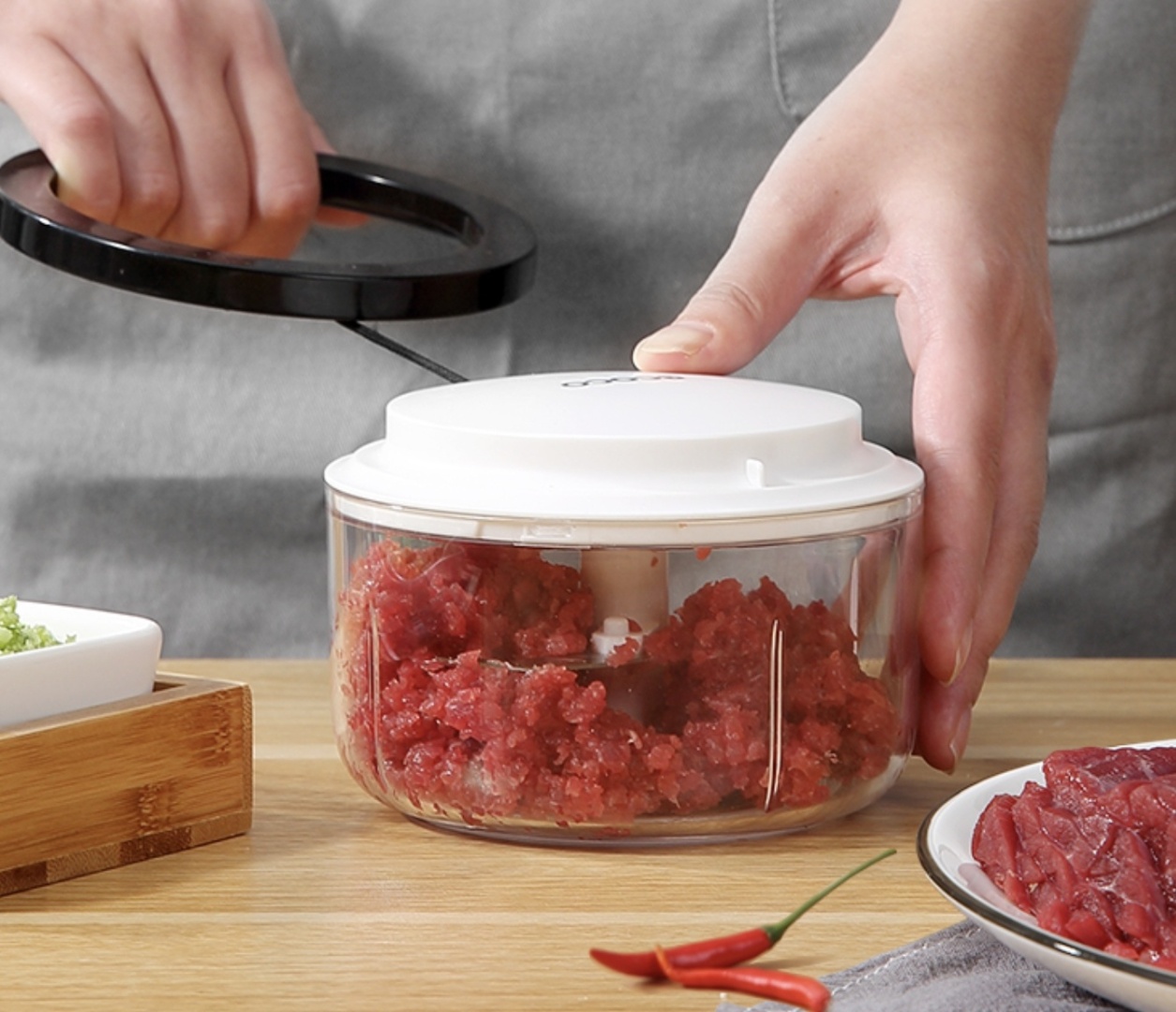 Мясорубка ручная ECOCO E1920, пластик пищевой