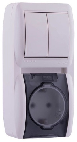 Lezard Nata 10А 710 0200 173 белый + розетка