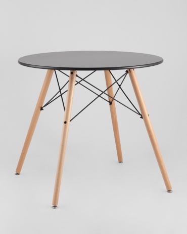 Обеденный стол Все Стулья.KZ EAMES DSW, 80х80x75 см, МДФ, черный