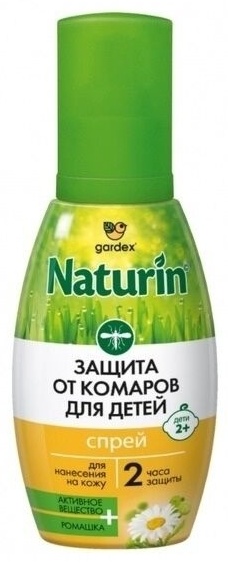 Gardex Naturin спрей от комаров для детей с 2 лет 75 мл детская защита от комаров, москитов и мокрецов