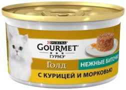 Gourmet биточки курица, морковь 85 г 1 шт