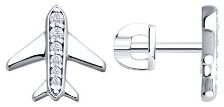 Серьги SOKOLOV 94026695 вес 1.88 г серебро, фианит