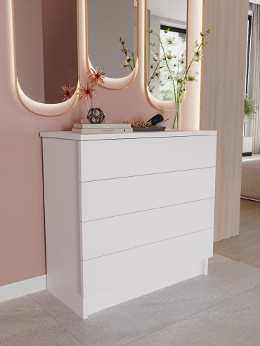 Комод Letta, 75x33x73 см, белый