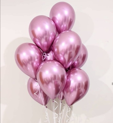Набор воздушных шаров Balloon-s Хром 20 шт, розовый