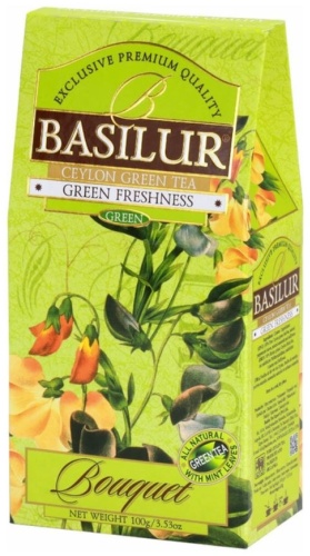 Чай Basilur зеленый Green Freshness листовой в коробке 100 г