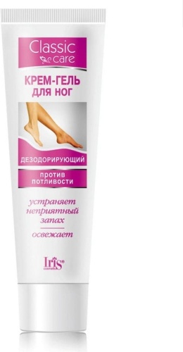 Iris cosmetic дезодорирующий против потливости крем для ног 100 мл