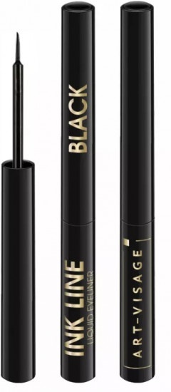 Art-Visage Ink Line с кисточкой подводка черный Black