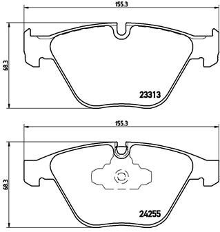 BREMBO Комплект Тормозных Колодок, Дисковый Тормоз P06055