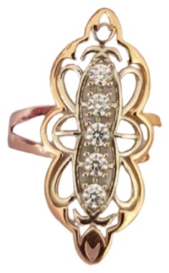 Altyn Gold AL2000076 размер 20 вес 3.2 г золото, фианит