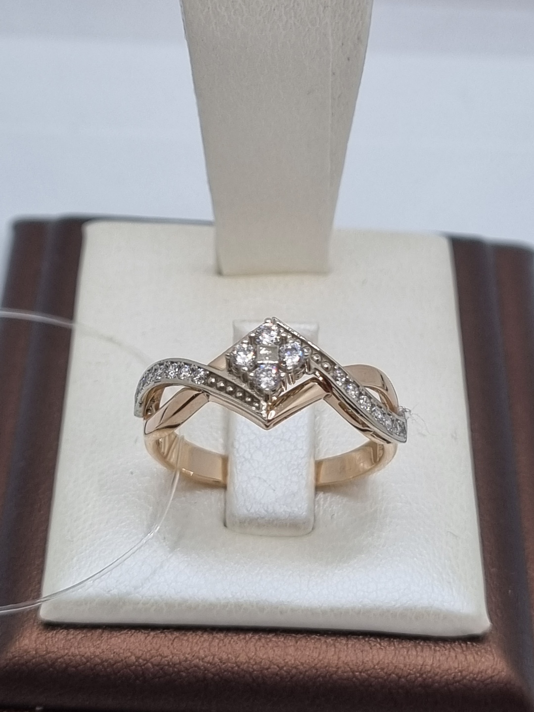 Zhanar Gold ZHA84-233 размер 18 вес 2.5 г золото, цирконий