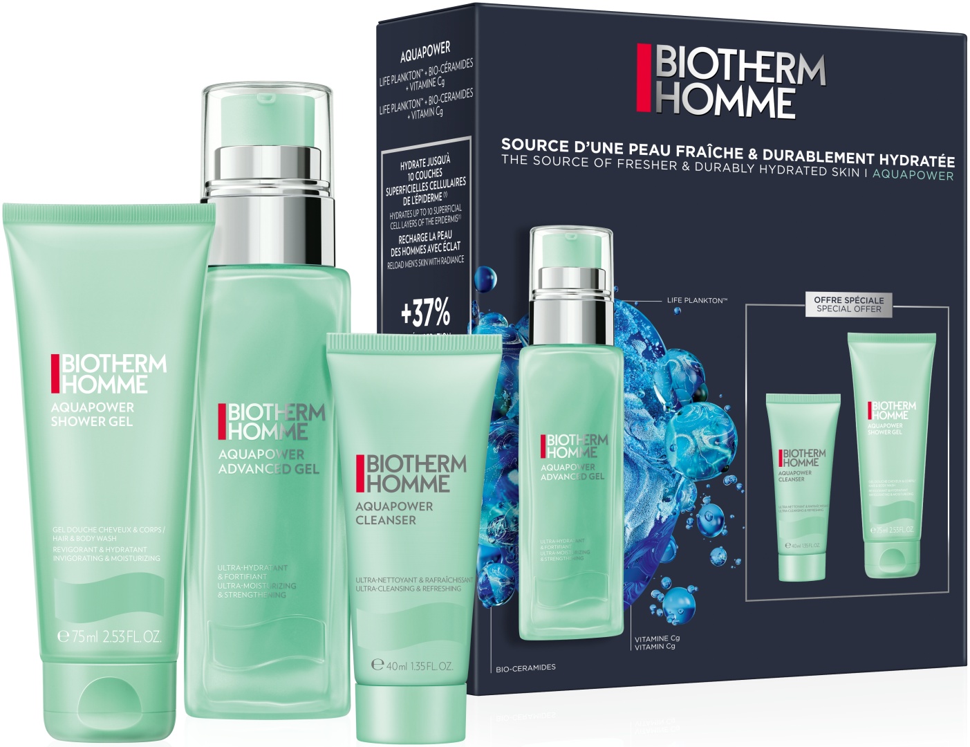 Biotherm Homme Aquapower набор по уходу за лицом для мужчин