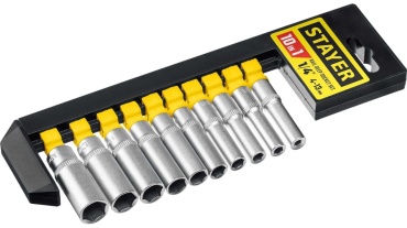 STAYER набор торцевых головок 1/4 27759-H10 10 шт