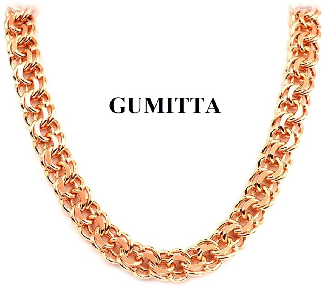 Гумитта Gum-Y924 длина 60 см, вес 10.1 г золото, плетение бисмарк