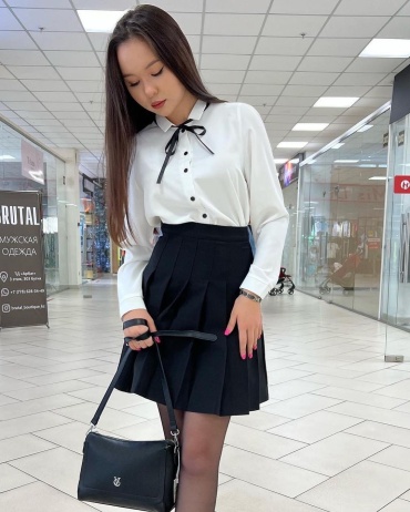 Плиссированная юбка DressCode черный