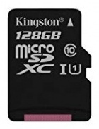 Карта памяти Kingston microSDXC Class 10 UHS-I U1 128Gb