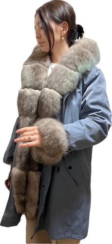 Парка Fashion голубой