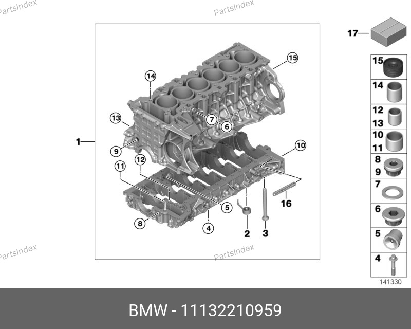 BMW Болты Масляного Поддона ДВС (комплект) 11132210959