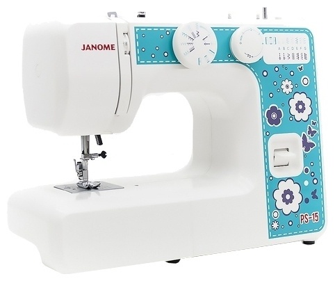 Швейная машина Janome PS 15 белый, голубой