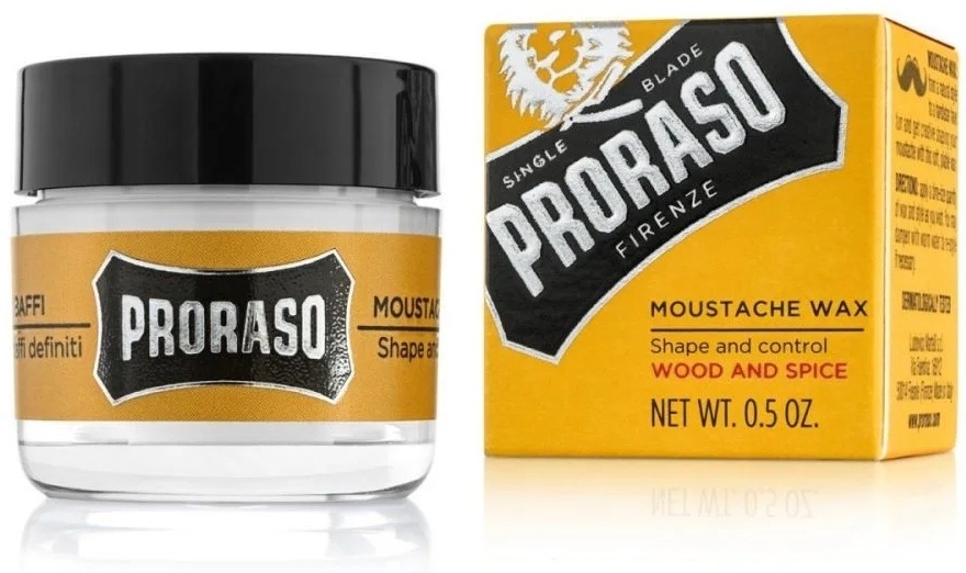 PRORASO Wood and Spice Wax воск для усов 15 мл