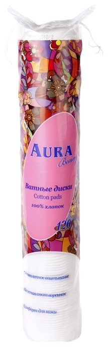 Aura Beauty ватные диски Cotton pads 120 шт