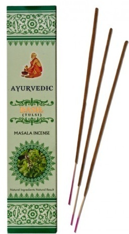 Натуральные благовония Базилик AYURVEDIC, 15 шт