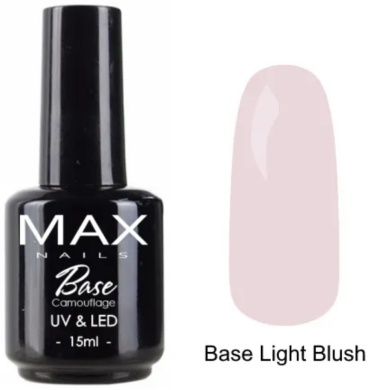 MAX Nails базовое покрытие Base Camouflage Light blush камуфлирующее 15 мл
