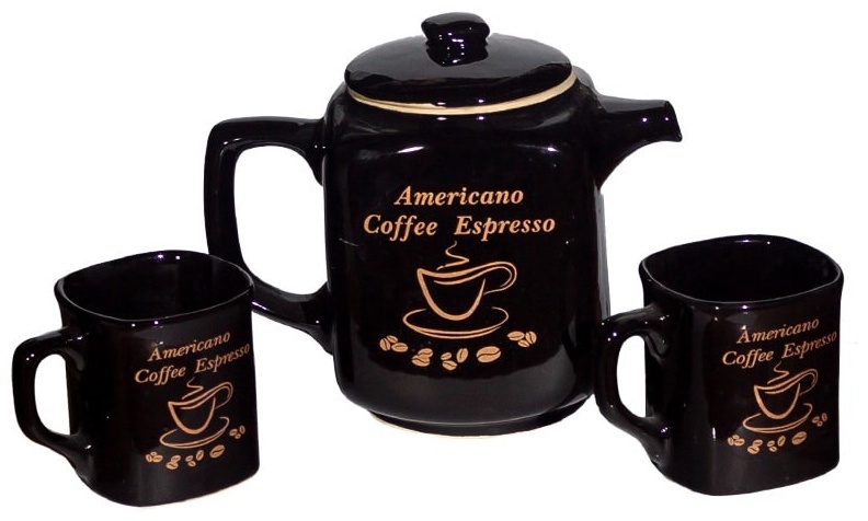 Сервиз на 2 персоны InterPresent Espresso, предметов: 3, кофейный, керамика