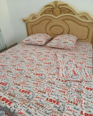 Комплект Turkmen Hometextile Inscription 2-спальный кретон, 2 наволочки: 50x70 см