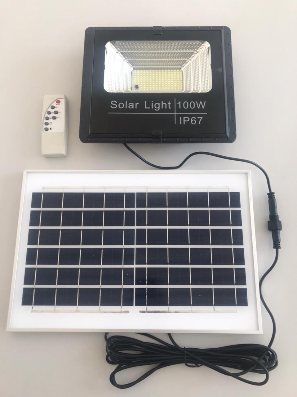 Прожектор на дуге крепления Solar 100 Вт, дневной белый