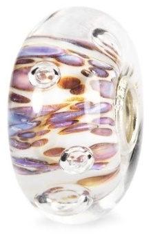 Шарм Trollbeads Фиолетовые пузыри TGLBE-10170 вес 1.95 г серебро, стекло