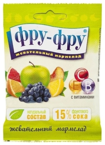 Мармелад Фру-фру Тропические фрукты жевательный, фигурный 30 г