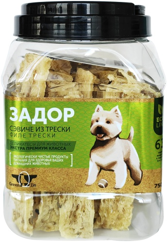 Green Qzin Задор Сэвиче из трески ФИЛЕ ТРЕСКИ
