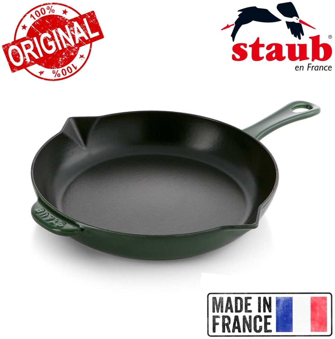 Сковорода Staub France Basil Green 26 см с антипригарным покрытием, чугун