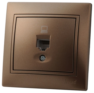 Lezard встраиваемая 701-3131-139, компьютерный (RJ45) цвет коричневый