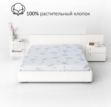Простыня DOMTEKC Fiori 120x200, ранфорс
