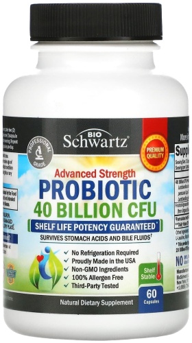 Bio Schwartz Пробиотик с улучшенной формулой, 40 млрд КОЕ капсулы 60 шт