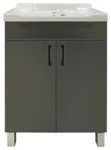 Тумба с раковиной ORBITA-4 NEDIYBreeze6002DF, 60x82x45 см, графит