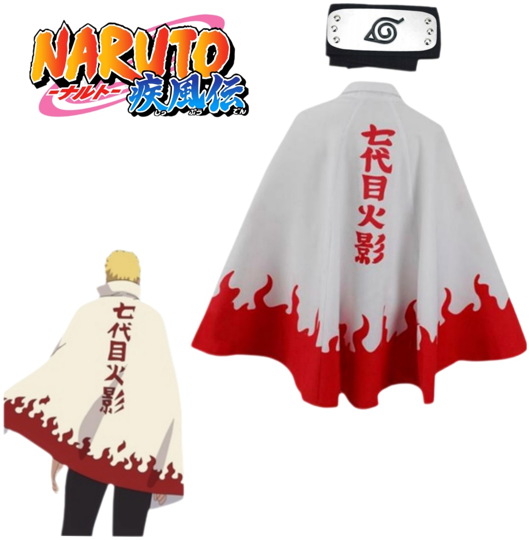 Костюм Плащ Наруто Хокаге. Naruto белый