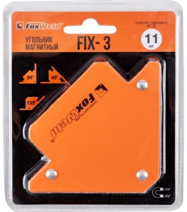 Магнитный угольник FoxWeld FIX-3, 1 шт
