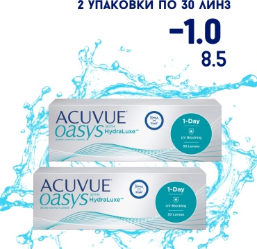Контактные линзы ACUVUE Однодневные -1 кривизна 8.5 на день 60 шт