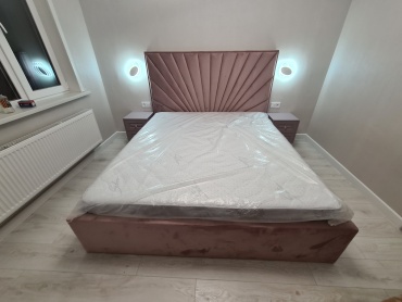 Кровать KAZмебель Luchi mattress, 160x200 см, розовый