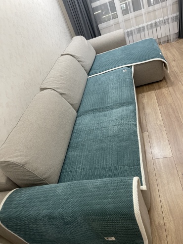 Home Collection дивандек для дивана 525525 зеленый, изумрудный 210x90 см, 160x90 см, 90x90 см