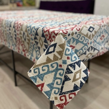 Скатерть Maryam decor & textile Орнамент 220x140 см, полиэстер, хлопок, 1 шт