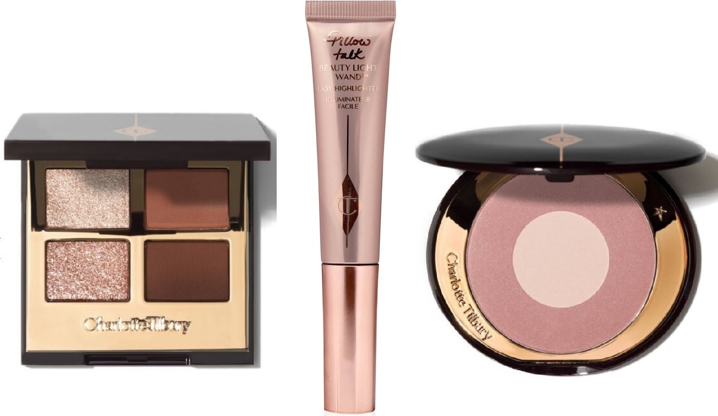 Charlotte Tilbury The Pillow Talk Eye & Glow & Blush Trio набор декоративной косметики для женщин