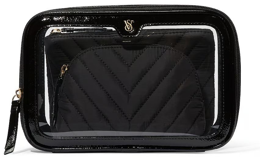 Victoria’s Secret косметичка пластик, нейлон черный 16X23 см