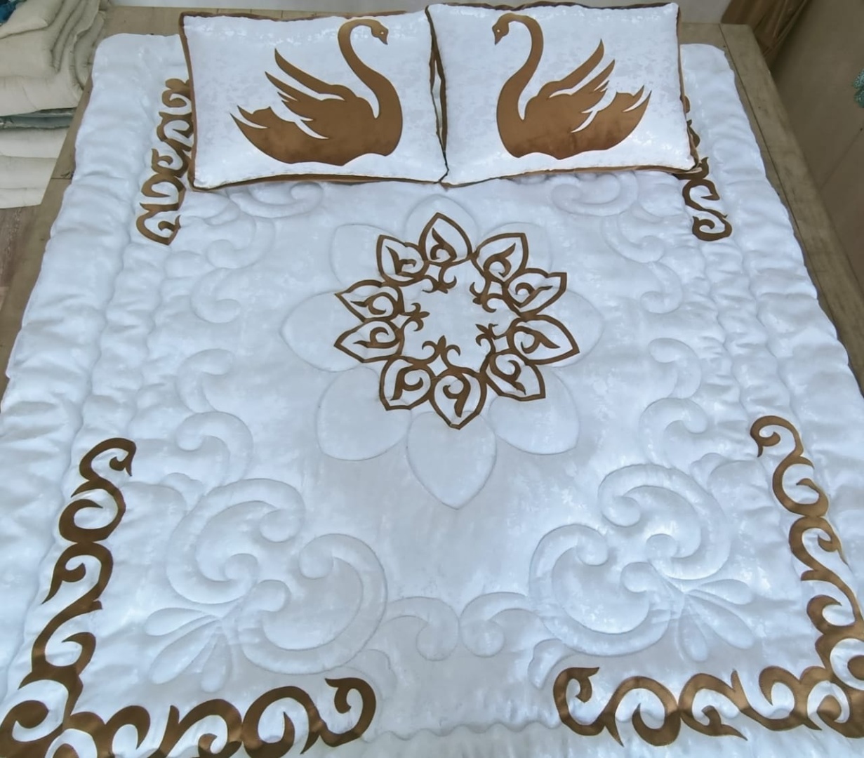 Zaure Textile корпе 220x200 см, вата, белый, бежевый