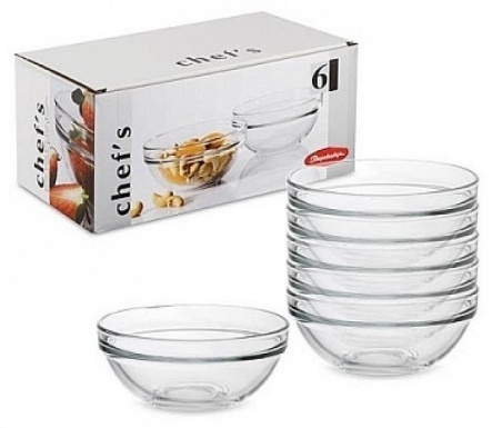 Салатник Pasabahce Chefs 6х6 см, стекло, 6 шт