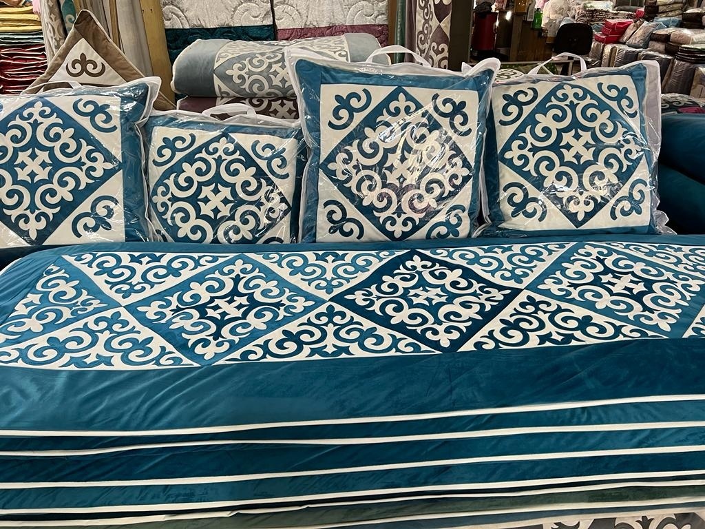 ESCARDIN комплект корпе с подушками 220x80 см, вата, голубой