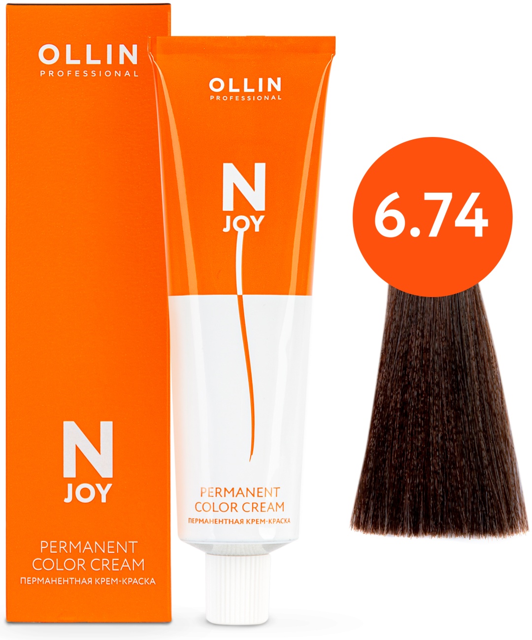 Ollin Professional N-JOY 6.74 крем-краска 100 мл