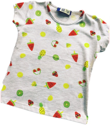 Футболка Фрукты Paty Kids серый